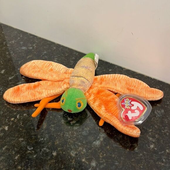 Glow The Firefly 2000 Ty Beanie Baby  7” long w Tush Tag & Ear Tag - Picture 1 of 10